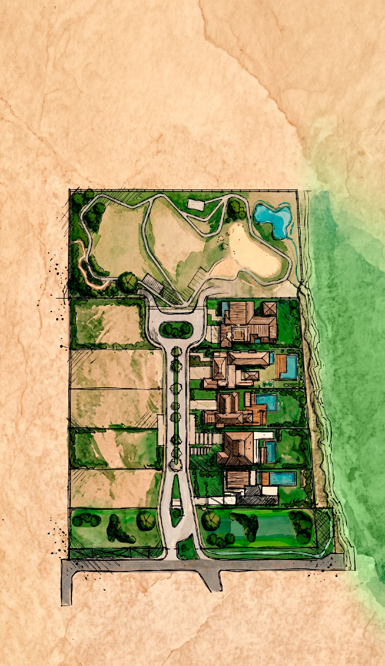 Implantação ilustrativa do Reserva Dom
